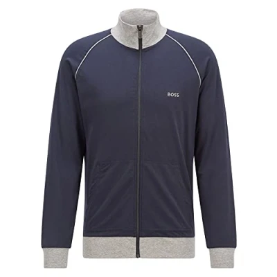 Abbildung von BOSS MIX Match Jacket Sweatjacke, Herren, Größe: Small, Dark blue