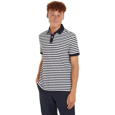 Abbildung von Tommy Hilfiger Poloshirt, Herren, Größe: Large, Desert sky / white