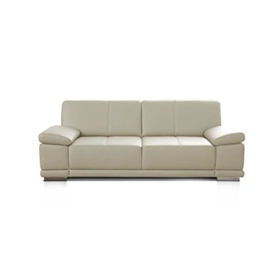 Abbildung von CAVADORE 3,5 Sitzer Ledersofa Corianne / Große Couch im Echtlederbezug und modernem Design Mit verstellbaren Armlehnen 248 x 80 99 Echtleder weiß