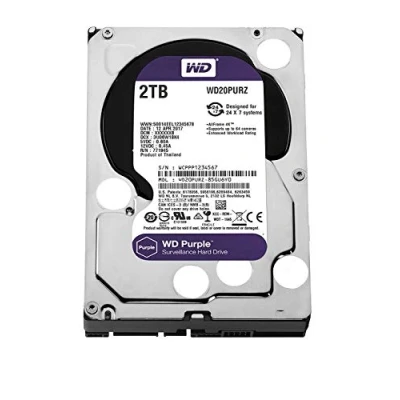 Abbildung von WD Purple 2 TB Festplatte für Videoüberwachung Intellipower SATA 6 Gb/s 64MB Cache 3.5 Inch WD20PURX