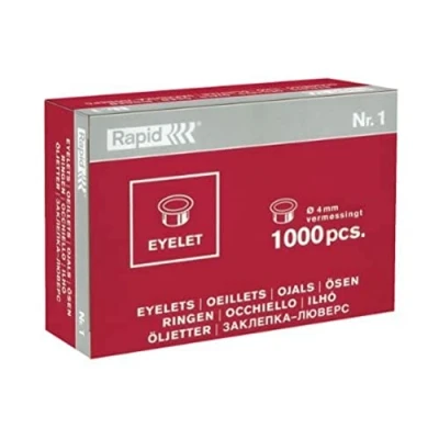Abbildung von Rapid 31073113 Öse Nummer 1, 4mm, vermessingt, 1000 Stück