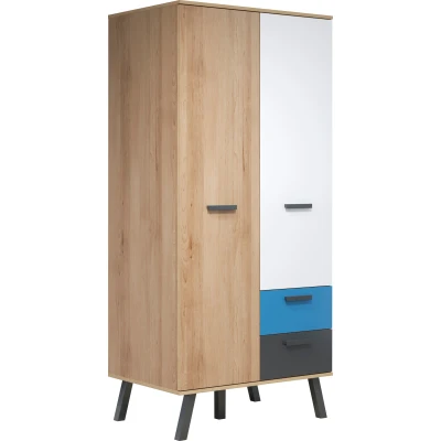 Abbildung von trendteam Kleiderschrank &quot;Mats&quot;, Front teilweise wechselbar Rosa oder Blau