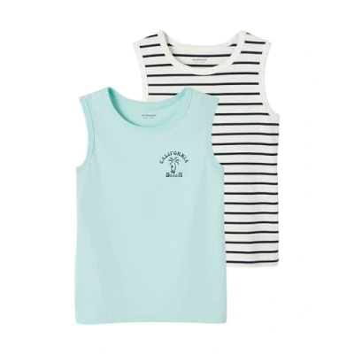 Abbildung von Vertbaudet 2er Pack Jungen Trägershirts mit Recycling Baumwolle Set grün 128