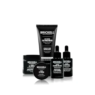 Abbildung von Brickell Men&#039;s Products vollständige defense anti aging routine, nachtgesichtscreme, vitamin c tag und nacht serum, moisturizer w/spf augencreme, natur bio, ohne duft