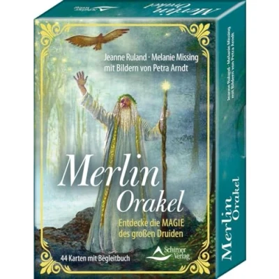 Abbildung von Merlin Orakel Entdecke die Magie des großen Druiden: 44 Karten mit Begleitbuch