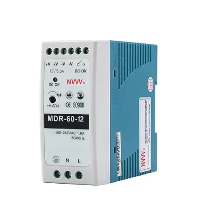 Abbildung von MDR 60 12 AC to DC DIN Rail Hutschienen Netzteil 12V 5A 60W, Blau+Weiß