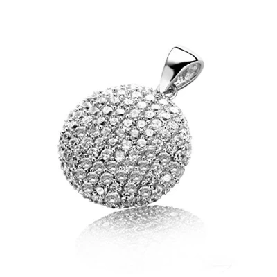 Abbildung von Orphelia Damen Anhänger mit kette Micro setting 925 Sterlingsilber Zirkonia PEN 3019