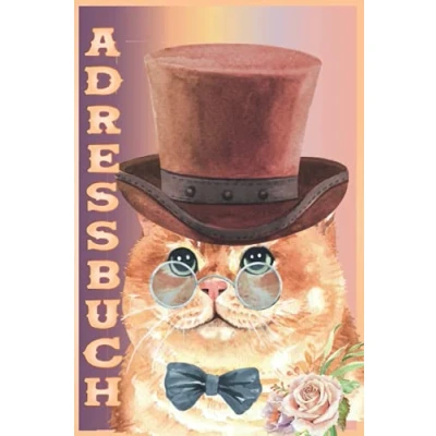 Abbildung von Kontaktbuch: Telefonbuch Adressbuch A5 Mit Geburtstagskalender Katze Notizbuch Alphabet Telefonverzeichnis Große Schrift