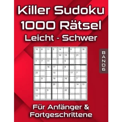 Abbildung von Killer Sudoku Heft: Summen Rätselbuch mit 1000 in Leicht, Mittel &amp; Schwer für Anfänger Fortgeschrittene
