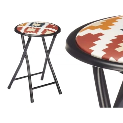 Abbildung von amara global Klapphocker Klappstuhl Sitzhocker Hocker Stuhl klappbar rund (Braun Organic)