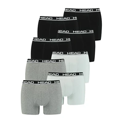 Abbildung von HEAD Herren Boxer Boxershort Unterhose 8er Multi Pack, 841001001, Farbe:Black/Grey Combo, Bekleidungsgröße:S