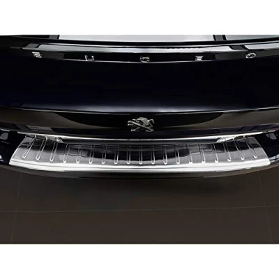 Abbildung von Avisa Edelstahl Heckstoßstangenschutz kompatibel mit Peugeot 508 II SW 2019 &#039;Ribs&#039;