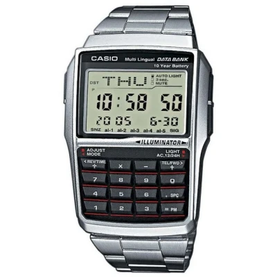 Abbildung von CASIO VINTAGE Chronograph DBC 32D 1AES, Quarzuhr, Armbanduhr, Damen, Herren, retro, Taschenrechner, digital
