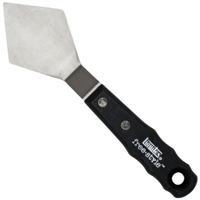 Abbildung von Liquitex 109906 Professional Malmesser mit einer gebürsteten rostfreien Metallklinge für Acrylfarben oder Ölfarben XXL Nr.06, Schwarz