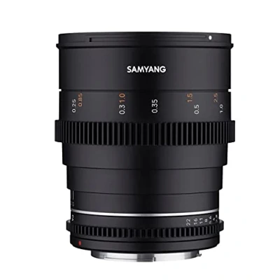 Abbildung von Samyang MF 24mm T1,5 VDSLR MK2 Canon RF lichtstarkes Weitwinkel Cine und Video Objektiv für Mount, 24 mm Festbrennweite, Follow Focus Zahnkränze Vollformat APS C, 8K Auflösung