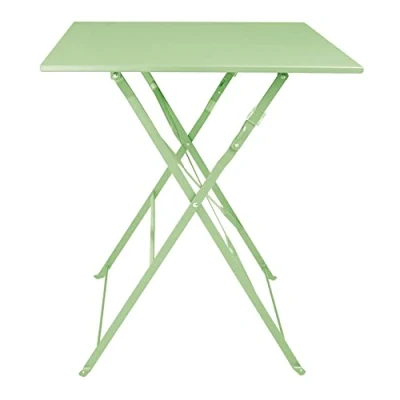 Abbildung von Bolero Square Pavement Style Klapptisch aus Stahl hellgrün 600 mm