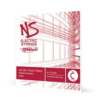 Abbildung von D&#039;Addario NS315 Elektrik Violinen Einzelsaite &#039;Low C&#039; mehrfach verdrillter Stahlkern Medium