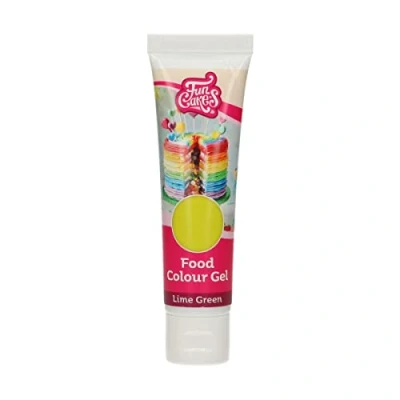 Abbildung von FunCakes Food Colour Gel Lime Green: Hochkonzentrierte Lebensmittelfarbe für Teig, Sahne, Fondant, Marzipan. Einfache Dosierung. Einzelne Tropfen, um lebendige Farben zu erzeugen. Halal. 30 g.