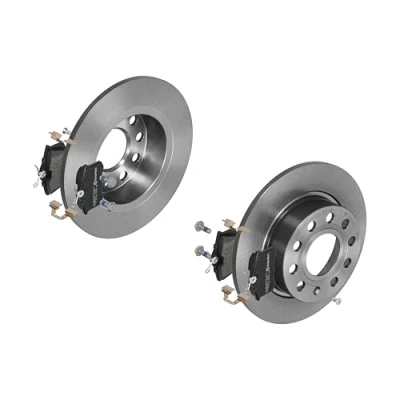 Abbildung von BREMBO BREMSSCHEIBEN 253 + BREMSBELÄGE HINTEN FÜR AUDI A3 SEAT LEON VW GOLF P