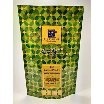 Abbildung von All Orient BIO Ras el Hanout Gewürzmischung 500g Vegan ohne Zusatzstoffe orientalische Gewürze Pulver Mischung für Fisch und Fleischgerichte, Tajine, Couscous Reis zuckerfrei