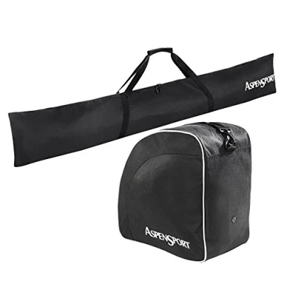 Abbildung von AspenSport Skitaschen Set Rucksack, schwarz, 43 x 27 5 cm, 50 Liter