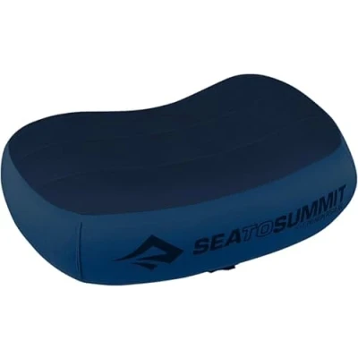 Abbildung von Sea to Summit Aeros Ultralight Deluxe Reisekissen R Leicht zum Aufblasen rutschfest Ultra SIL Reißverschluss Tasche Camping &amp; Fahrradtouren 34 x 24 11cm Navy Blue 79g