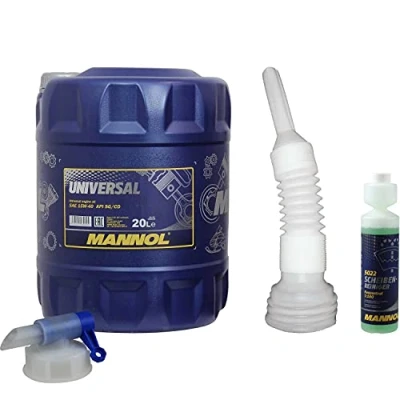 Abbildung von QR Parts Set 20 Liter 85456131 MN7405 DIN61 CT4503 5022 MANNOL Scheibenreiniger Konzentrant 1:100 250ml Original Universal 15W 40 API SN/CH 4 Motorenöl Auslaufhahn