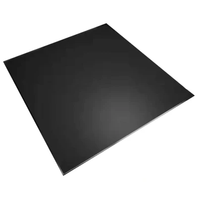 Abbildung von Heathus Bodenschutzplatte, Glas 8mm, schwarz, BxL: 110x110 cm