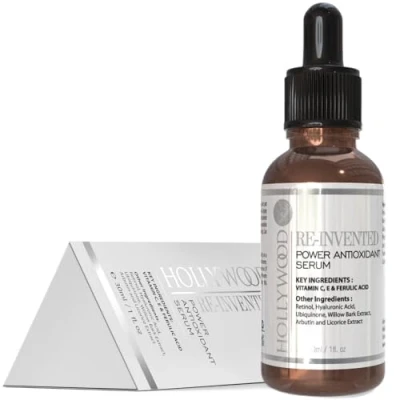 Abbildung von Antioxidantien Serum mit 300% mehr Ferulasäure und Vitamin C &amp; E. Unser Power Antioxidant ist STÄRKER effektiver als der Rest dosiert, um Ihnen Geld zu sparen! 30ml Flasche