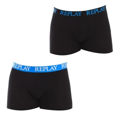 Abbildung von REPLAY Herren Boxershorts, mit Logo (2 Stück) Boxer, Schwarz, M