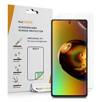 Abbildung von kwmobile 3X Displayschutzfolie kompatibel mit Google Pixel 6a Folie klare Schutzfolien Set in transparent