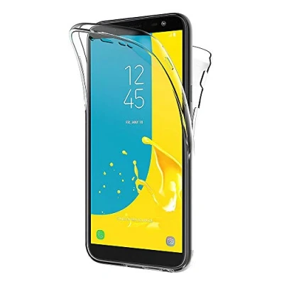 Abbildung von AICEK Samsung Galaxy J6 2018 Hülle, 360Full Body Transparent Silikon Schutzhülle für Case Durchsichtige TPU Bumper Handyhülle (5,6 Zoll)