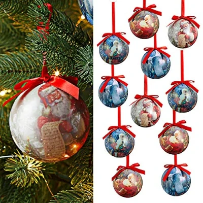 Abbildung von Cepewa Nostalgie Christbaumkugel 12er Set 8 cm Weihnachtskugel Kugeln Weihnachten Weihnachtbaumkugeln (12 x nostalgisch)