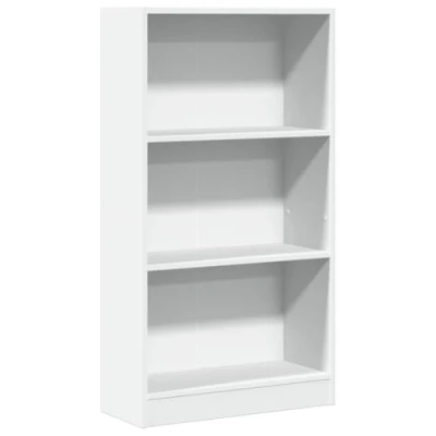 Abbildung von vidaXL Bücherregal, Bücherschrank mit Stauraum, Standregal für Wohnzimmer Schlafzimmer Büro, Büroregal Wandregal, Weiß Holzwerkstoff