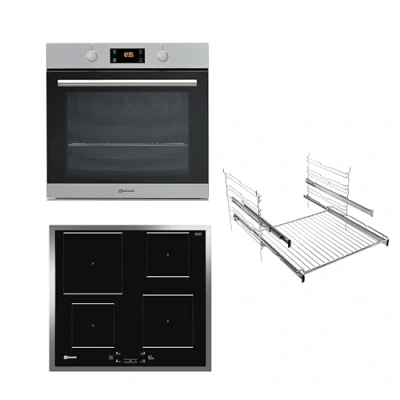 Abbildung von Bauknecht BAKO 366 Hydro IND Backofen Kochfeld Kombination/Backofen mit Hydrolyse, 10 Funktionen/Induktions Kochfeld/My Menu4 Automatik Funktionen: Kochen, Köcheln, Warmhalten, Schmelzen