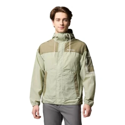 Abbildung von Columbia Men&#039;s Challenger 2 Windbreaker, Lightweight Windbreaker Jacket, Safari/Stone Green, L