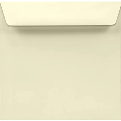 Abbildung von Netuno 100 quadratische Briefumschläge Elfenbein 155 x mm 120g Aster Smooth Ivory Creme Briefkuverts quadratisch haftklebend ohne Fenster Briefhüllen für Einladungen Grußkarten Umschläge edel
