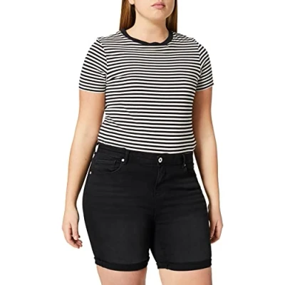 Abbildung von ONLY Carmakoma Carlaola LIFE Jeans Shorts, Damen, Größe: 42, Black