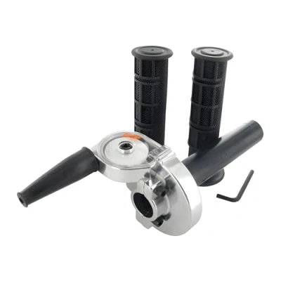 Abbildung von Kurzhubgasgriff RACING inkl. Lenkergriffe universal Chrom