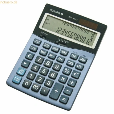 Abbildung von Olympia Tischrechner LCD 4312 12 stellig/3 zeilig Batterie/Solar Betri