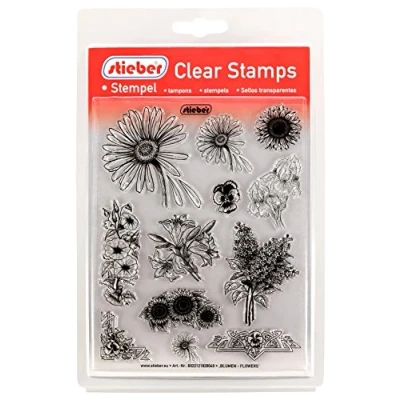 Abbildung von stieber Clear Stamps Transparente Stempel Sets (Bitte gewünschtes Motiv/Thema unten auswählen!) (Blumen Flowers)