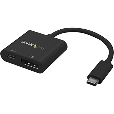 Abbildung von StarTech.com USB C auf DisplayPort Adapter mit Power Delivery 4K 60Hz HBR2 DP 1.2 Alt Mode Videoadapter 60W PD Pass Through Laden Thunderbolt 3 Kompatibel (CDP2DPUCP)