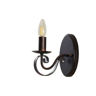 Abbildung von Lucande Wandleuchte Caleb, Höhe 18 cm, rostfarben, Metall