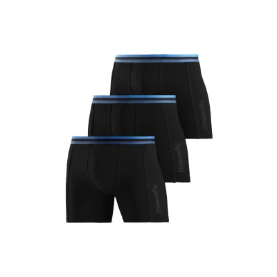 Abbildung von Bench. Langer Boxer, (Packung, 3 St.), Unterhosen mit elastischem Bund und Logodruck auf dem Bein