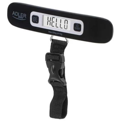 Abbildung von Adler Kofferwaage AD 8190, Reisegepäckwaage, digital, LCD Display, schwarz