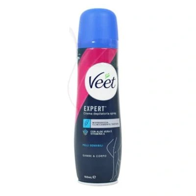 Abbildung von Veet Enthaarungscreme für empfindliche Haut, 150 ml, Beine, Arme, Achselhöhlen und Bikini, 2 Packungen