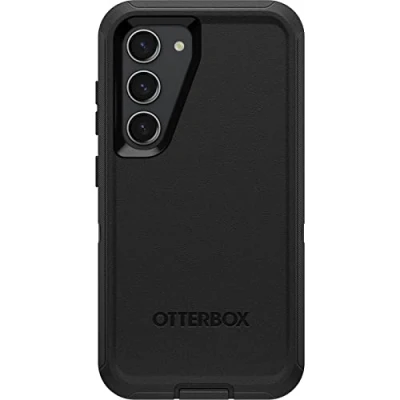 Abbildung von OtterBox Defender Hülle für Samsung Galaxy S23, stoßfest, sturzsicher, ultra robust, schützende Hülle, 4x getestet nach Militärstandard, Schwarz, Keine Einzelhandelsverpackung