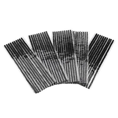 Abbildung von reifenreparaturset, Qiilu Reifenstreifen, Reifenreparaturstreifen Tubeless Reifen Reifenpanne Reparatur Dichtung Gummistreifen Auto Motorrad 200 * 3,5mm Schwarz