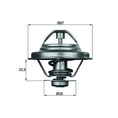 Abbildung von MAHLE ORIGINAL TX 24 87D Kühlwasserthermostat 87 67 mit Dichtung VOLKSWAGEN: TRANSPORTER 3 Bus, Pritsche/Fahrgestell