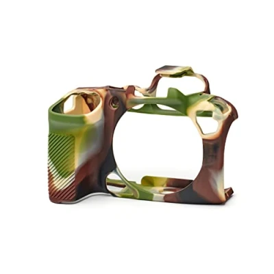 Abbildung von easyCover Silikon Kameratasche Schutz für Ihre Kamera Canon R10 Camouflage